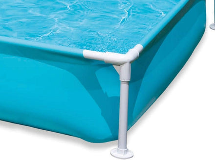 Intex 4 Foot x 12 Inch Miniature Durable Vinyl Outdoor Above Ground Frame Kiddie Swimming and Teaching Baby Pool for Ages 3 and Up, Blue