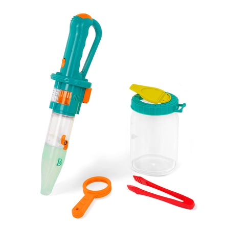 B. toys - Bug Bungalow Insect Catching Kit with Mesh Case, Magnifying Container, Tweezers & Magnifier - Educational Outdoor Toys for Toddlers - Nature Exploration Set for Kids 3+ Years