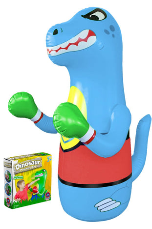 Inflatable Dinosaur Punching Bag for Kids – Bop Bag for Toddlers and Children Ages 3-14 – 47" Blow Up Toy with Bounce-Back Action – Fill Base with Sand or Water