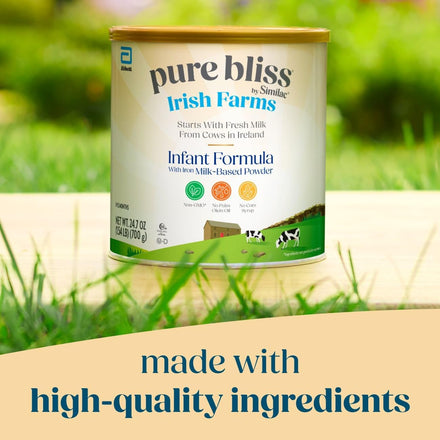 Pure Bliss Irish Farms, Easy-to-Digest Baby Formula, Infant Formula, 0-12 Months, 24.7-oz Can