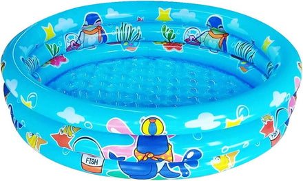 3 Rings Kiddie Pool for Toddler, 48”X12”,Kids Swimming Pool, Inflatable Baby Ball Pit Pool, Small Infant Pool (Blue)