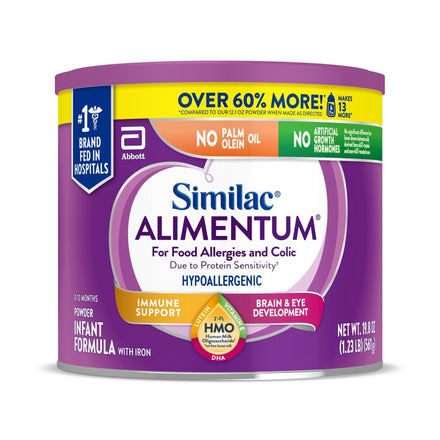 Similac Alimentum with 2'-FL HMO Hypoallergenic Infant Formula, for Food Allergies and Colic Due to Protein Sensitivity, Ready-to-Feed Baby Formula, 8-fl-oz Bottle, Pack of 24