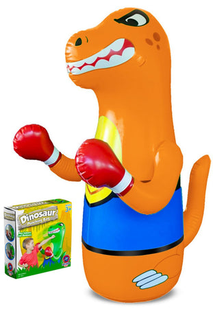 Inflatable Dinosaur Punching Bag for Kids – Bop Bag for Toddlers and Children Ages 3-14 – 47" Blow Up Toy with Bounce-Back Action – Fill Base with Sand or Water