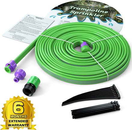 Jasonwell Trampoline Sprinkler Kids Outdside: Trampoline Accessories Waterpark Tropical Party Summer Outdoor Fun Water Games Toys Sprinklers Backyard Water Park Activity Toy for Kids Boys Girls (39FT)