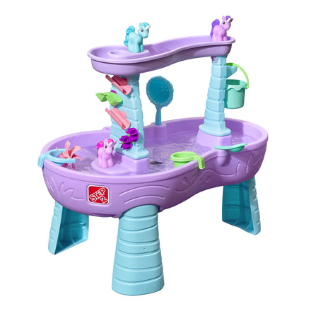 Step2 Rain Showers Splash Pond Toddler Water Table, Kids Water and Sand Activity Sensory Playset, Summer Outdoor Toys, 13 Piece Toy Accessories, For Toddles 1.5+ Years Old