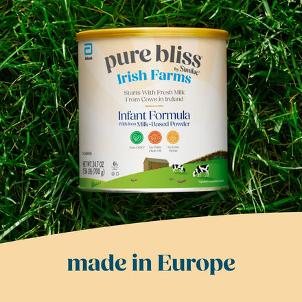 Pure Bliss Irish Farms, Easy-to-Digest Baby Formula, Infant Formula, 0-12 Months, 24.7-oz Can