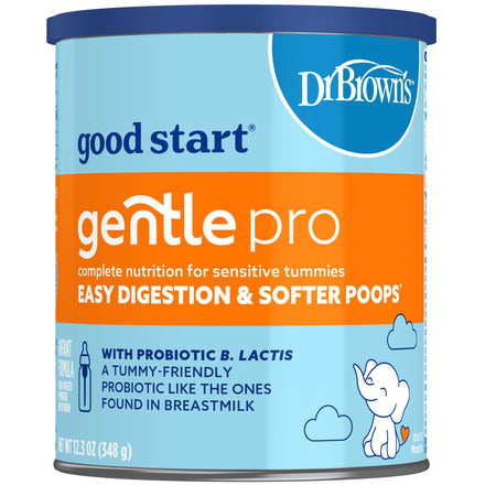 Good Start | Dr. Brown’s Gentle Pro, Baby Formula Powder, For Sensitive Tummies, Easy Digestion and Softer Poops, Infant Formula with Probiotics, DHA, Non-GMO, 32 OZ