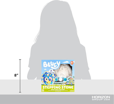 Bluey Paint Your Own Stepping Stone, Design 7 DIY Stone Art, Fun Kit for Kids, Less Mess Paintable Stones Art Set, Great Summer Activity Kids Ages 8, 9, 10, 11
