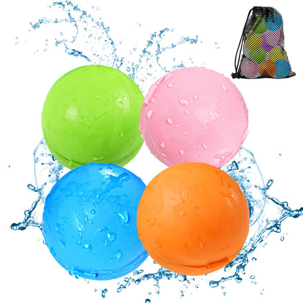 SOPPYCID Reusable Water balloons, Summer Toy Water Toy for Boys and Girls, Pool Beach Toys for Kids ages 3-12, Outdoor Activities Water Toys Self Sealing Water Splash Ball for Fun (6Pack)