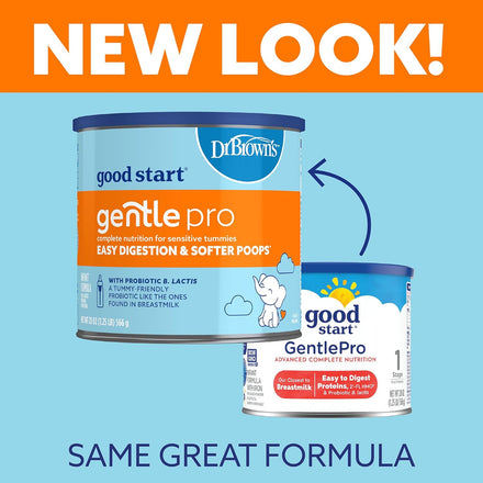 Good Start | Dr. Brown’s Gentle Pro, Baby Formula Powder, For Sensitive Tummies, Easy Digestion and Softer Poops, Infant Formula with Probiotics, DHA, Non-GMO, 32 OZ