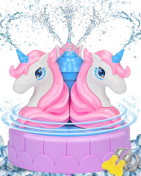 Water Sprinkler Baseball Toy for Kids, 2 in 1 Helicopter Water Sprinkler T Ball Set with 2 Spray Modes, Summer Outdoor Water Spray Toys for Toddlers Yard, Ages 3+