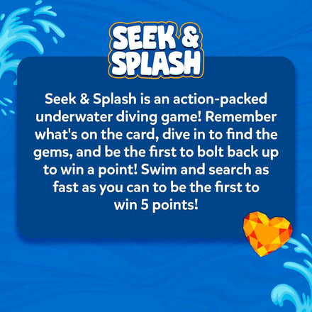 Skillmatics Seek & Splash Diving Gem Toys - Underwater Search and Find Game, Perfect for Swimming Pool & Summer Fun for Kids, Gifts for Boys & Girls Ages 6, 7, 8, 9 & Up