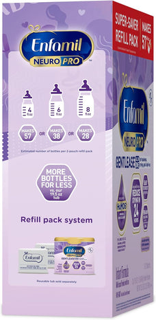 Enfamil NeuroPro Gentlease Baby Formula, Brain Building DHA, HuMO6 Immune Blend, Designed to Reduce Fussiness, Crying, Gas & Spit-up in 24 Hrs, has Prebiotics to Promote Softer Stools, Baby Milk, 35.2 Oz (Pack of 4)