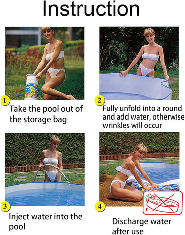 Play Pool for Kids Plastic Outdoor Swimming Pool Non-inflatable Folding Round Water Pool Children Snapset Swimming Pool(8FT (244CM x 38CM),Dinosaur)