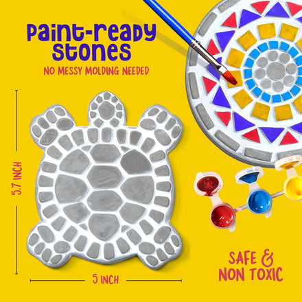 Stepping Stones Painting Kit for Kids - Outdoor Crafts - Paint 5 Garden Stone - Unicorn Craft Kits for Boys, Girls Ages 6-12 - Gifts for Boy, Girl Age 6, 7, 8, 9, 10 + Year Old - Summer Gift