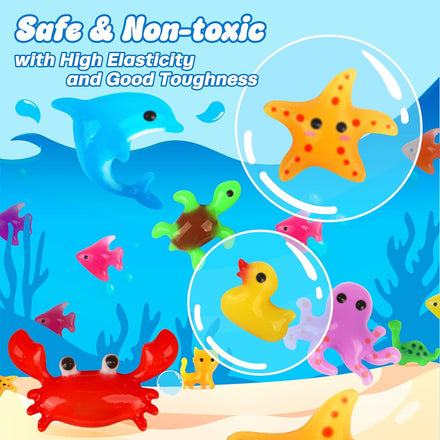 Mocoosy 20 Colors Magic Water Gel Kit for Kids, Aqua Fairy Water Elf Toy Kit with 20 Magic Gels & 16 Squishy Maker Molds, Squishy Making Kit Water Pets DIY STEM Toy Crafts Gifts for Boys Girls