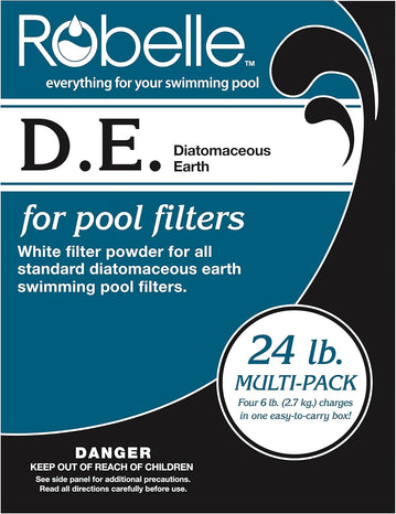 Robelle 24-Pounds Premium D.E. for Pool Filters, Diatomaceous Earth DE Pool Filter Powder, Made in USA
