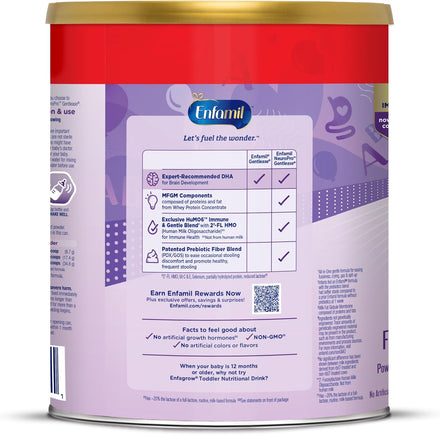 Enfamil NeuroPro Gentlease Baby Formula, Brain Building DHA, HuMO6 Immune Blend, Designed to Reduce Fussiness, Crying, Gas & Spit-up in 24 Hrs, Prebiotics to Promote Softer Stools, Baby Milk, 27.4 Oz