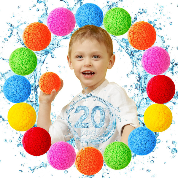 LQYoyz Reusable Water Balloons - 50 PCS Refillable Water Balls for Kids Outdoor Toys Games, Summer Pool Toys Water Play Splash Balls for Backyard Lawn Beach Fun Games for Boys Girls