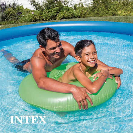 Intex 28120EH Easy Set Inflatable Swimming Pool: 10ft x 30in – Puncture-Resistant Material – Quick Inflation – 1018 Gallon Capacity – 23in Water Depth