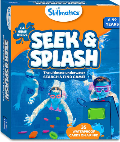 Skillmatics Seek & Splash Diving Gem Toys - Underwater Search and Find Game, Perfect for Swimming Pool & Summer Fun for Kids, Gifts for Boys & Girls Ages 6, 7, 8, 9 & Up