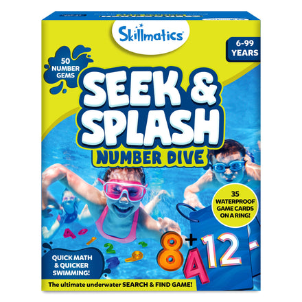 Skillmatics Seek & Splash Diving Gem Toys - Underwater Search and Find Game, Perfect for Swimming Pool & Summer Fun for Kids, Gifts for Boys & Girls Ages 6, 7, 8, 9 & Up