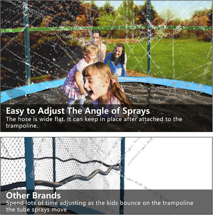 Jasonwell Trampoline Sprinkler Kids Outdside: Trampoline Accessories Waterpark Tropical Party Summer Outdoor Fun Water Games Toys Sprinklers Backyard Water Park Activity Toy for Kids Boys Girls (39FT)