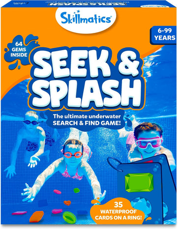 Skillmatics Seek & Splash Diving Gem Toys - Underwater Search and Find Game, Perfect for Swimming Pool & Summer Fun for Kids, Gifts for Boys & Girls Ages 6, 7, 8, 9 & Up