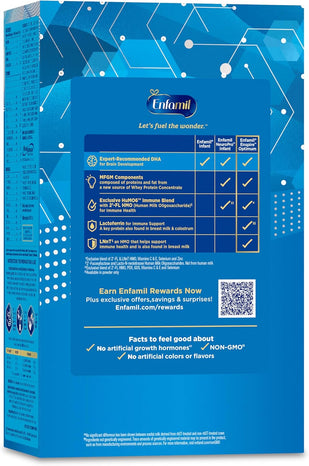 Enfamil Optimum Baby Formula, Our Closest Formula to Breast Milk, Immune-Supporting Lactoferrin also found in Breast Milk, Brain-Building DHA, 30 Oz, Pack of 4