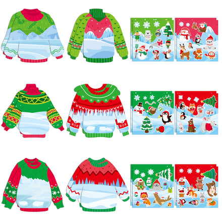 CY2SIDE Summer Beach Stickers - 12PCS Summer Drifting Bottles Sticker Art Craft for Kid Make Your Own Beach Sticker Scene with Pineapple Flamingo DIY Hawaii Party Game Class Fun Activities