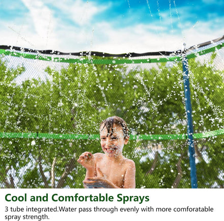 Jasonwell Trampoline Sprinkler Kids Outdside: Trampoline Accessories Waterpark Tropical Party Summer Outdoor Fun Water Games Toys Sprinklers Backyard Water Park Activity Toy for Kids Boys Girls (39FT)