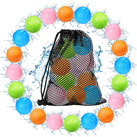 SOPPYCID Reusable Water balloons, Summer Toy Water Toy for Boys and Girls, Pool Beach Toys for Kids ages 3-12, Outdoor Activities Water Toys Self Sealing Water Splash Ball for Fun (6Pack)