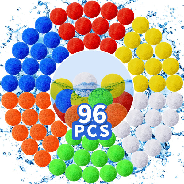 LQYoyz Reusable Water Balloons - 50 PCS Refillable Water Balls for Kids Outdoor Toys Games, Summer Pool Toys Water Play Splash Balls for Backyard Lawn Beach Fun Games for Boys Girls