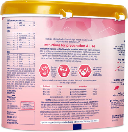 Enfamil A.R. Baby Formula, Added Rice Starch Formula to Reduce Reflux & Spit-Up, DHA for Brain Development, Probiotics to Support Digestive & Immune Health, Baby Milk, 19.5 Oz