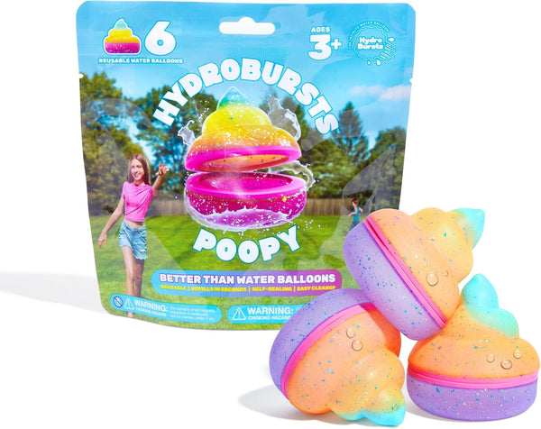 Hydroburst 6-pack Reusable Water Balloons by Relatable, For The Pool, Beach Toys And Outdoor Play Toys, Includes 6 Refillable Balloons