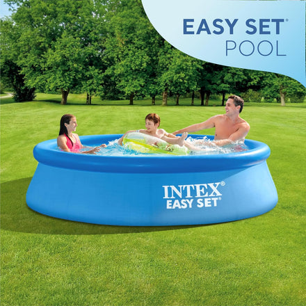 Intex 28120EH Easy Set Inflatable Swimming Pool: 10ft x 30in – Puncture-Resistant Material – Quick Inflation – 1018 Gallon Capacity – 23in Water Depth