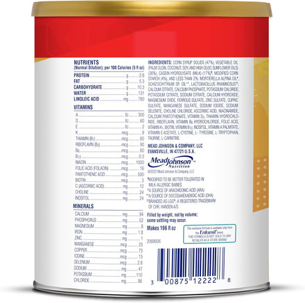 Enfamil Nutramigen Hypoallergenic Baby Formula with Iron, Lactose Free, Colic Relief from Cow's Milk Allergy Starts in 24 Hours, Brain Building DHA, Probiotic LGG for Immune Support, 27.8 Oz, 4 Count