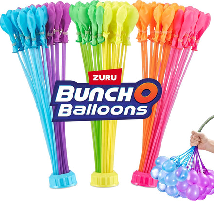 Bunch O Balloons Tropical Party by ZURU, 100+ Rapid-Filling Self-Sealing Tropical Colored Water Balloons for Outdoor Family, Friends, Children Summer Fun (3 Count)