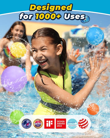 SOPPYCID 6PCS Reusable Water Balloons - Quick Fill Water Balls Toys For Toddler Age 4-8 - Refillable Magnetic Self-Sealing Water Splash Bomb For Summer Party Pool Outdoor Beach Toys for kids Age 8-12