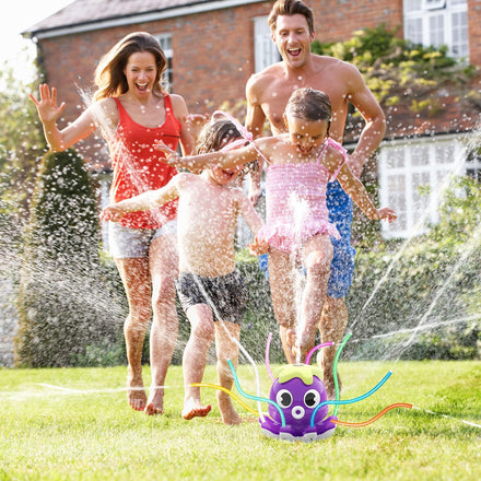 Outdoor Water Spray Sprinkler for Kids and Toddlers, Summer Outside Toys Backyard Games with 8 Wiggle Tubes, Attaches to Garden Hose Splashing Fun Toys for 3 4 5 6 7 8 Year Old Boys Girls Gifts