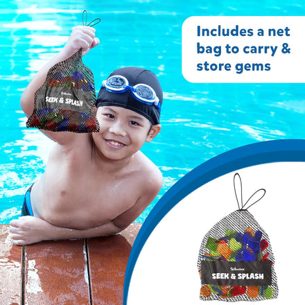 Skillmatics Seek & Splash Diving Gem Toys - Underwater Search and Find Game, Perfect for Swimming Pool & Summer Fun for Kids, Gifts for Boys & Girls Ages 6, 7, 8, 9 & Up