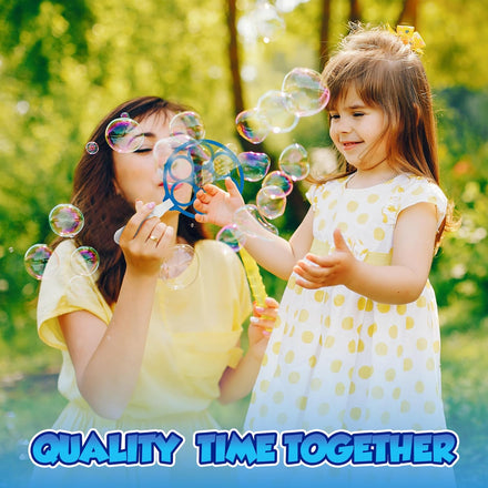 Giant Bubble Wands, Bubble Toys, Large Blowing Rings, Variety Shapes Set for Big Soap Bubbles, Includes Huge Bubble Mix Solution Kit 11 Pack, Summer Party, Park Beach Fun Activities
