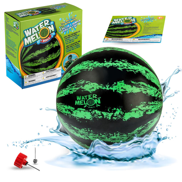 Watermelon Ball JR - Pool Toy for Underwater Games - Durable Ball for Pool Football, Basketball & Rugby - Perfect for Water Parties - Fun for Adults & Kids Alike - Fillable Pool Ball - Ages 6+