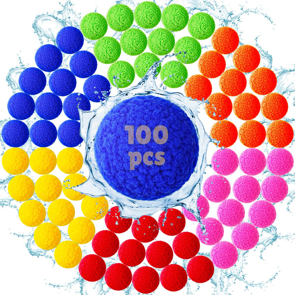 LQYoyz Reusable Water Balloons - 50 PCS Refillable Water Balls for Kids Outdoor Toys Games, Summer Pool Toys Water Play Splash Balls for Backyard Lawn Beach Fun Games for Boys Girls