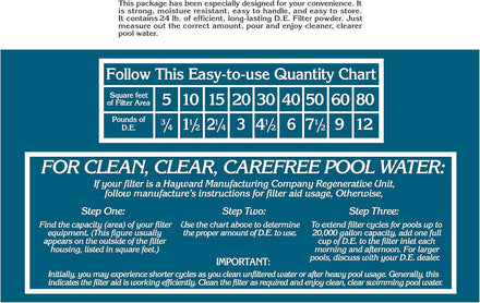 Robelle 24-Pounds Premium D.E. for Pool Filters, Diatomaceous Earth DE Pool Filter Powder, Made in USA