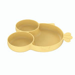 Altibrant Toddler Fun Plate,Baby Fish Silicone Plate,Self Feeding Training Divided Plates Dish