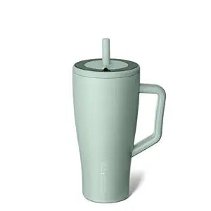 BrüMate Era 40 oz Tumbler with Handle and Straw | 100% Leakproof Insulated Water Bottle Tumbler with Lid and Flexible SoftSip Straw | Made of Stainless Steel | Cup Holder Friendly | 40oz (Dark Aura)