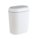 Eco-Touch Baby Nappy Diaper Bin - Odor Lock Airlock, No Costly Refills, 10L Capacity, Recyclable, Use Any Bag - White Nursery Diaper Pail