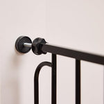 Regalo Safety 29-49" Easy Step Extra Wide Baby Gate for Doorways & Bottom of Stairs, Pressure Mounted Safety Gate with Door for Babies, Toddlers & Pets, Black