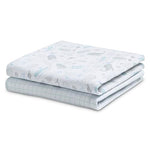 Delta Children 100% Organic Jersey Cotton Baby Receiving Blankets for Girls and Boys – 30x40 Inches - GOTS Certified (Pack of 2), Sea Life